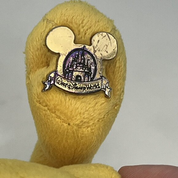 Walt Disney World Pluto Plush Stuffed Animal Green Bow Tie Castle Stamp On Paw - Picture 14 of 16